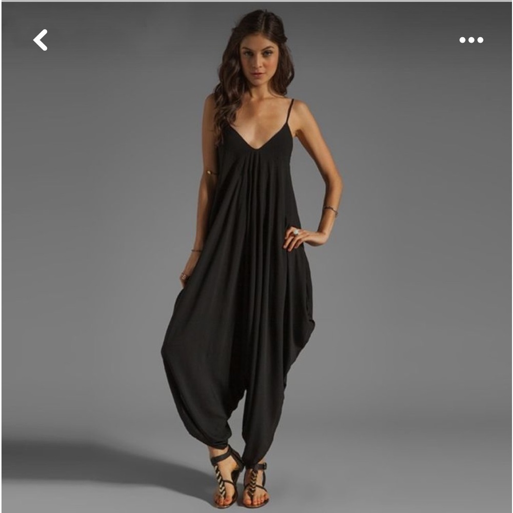 A’GACI Black Harem Jumpsuit